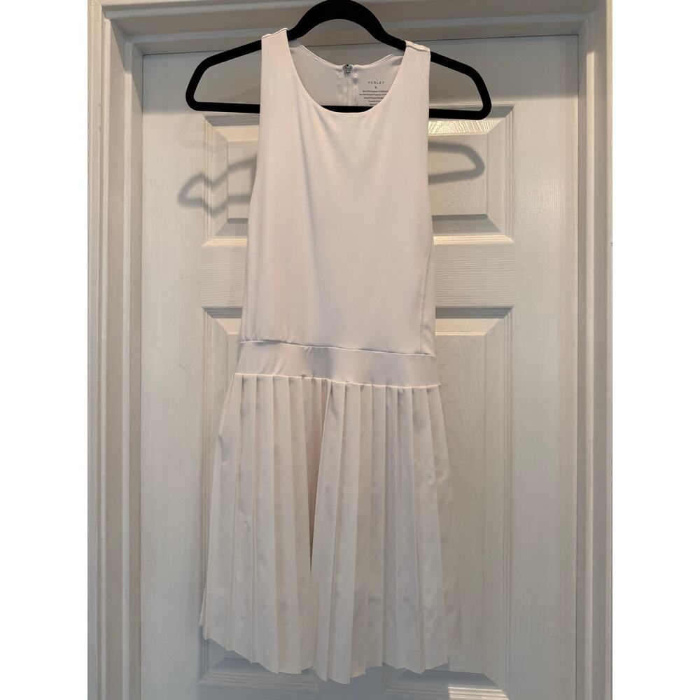Varley Womens Jireh Pleated Dress M White Tennis Golf Athletic Activewear